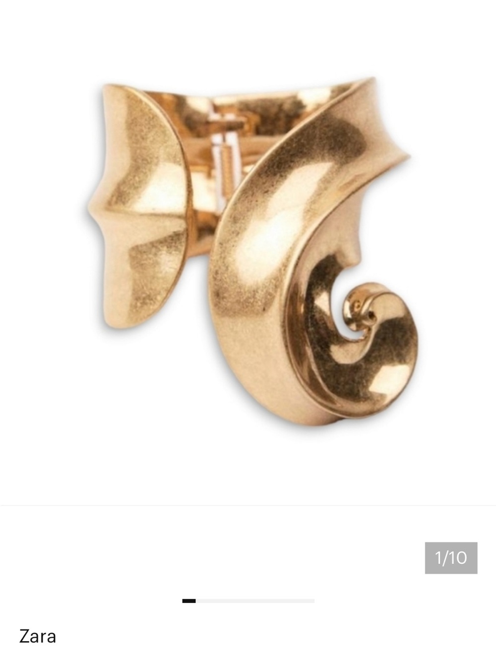 Zara Gold Sculptural Curl Bracelet